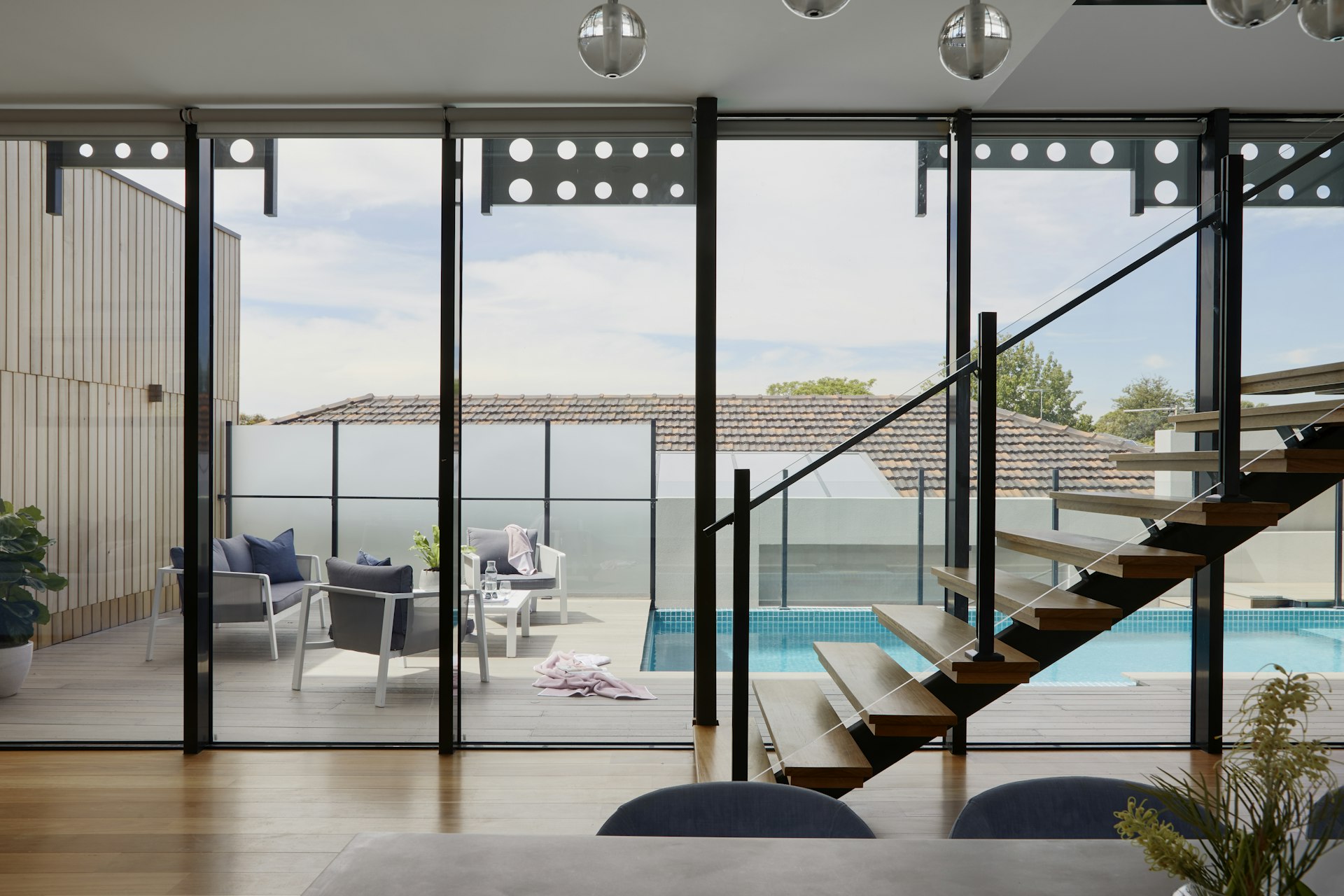 Professional service providers maintaining a luxury property